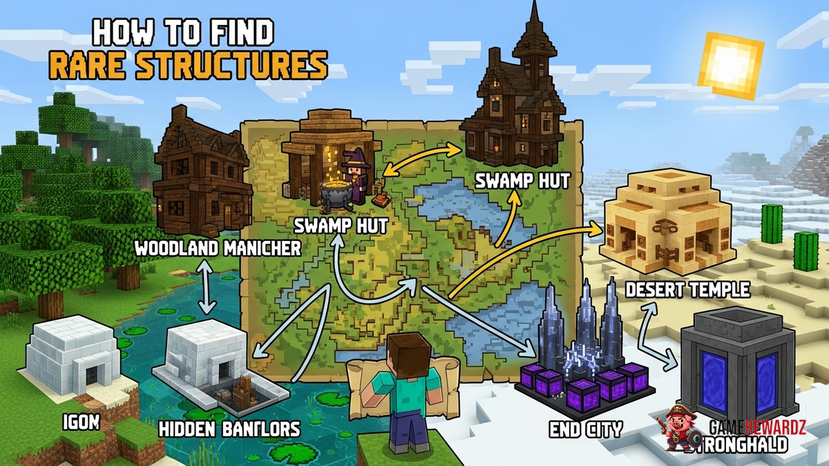 Minecraft How to Find Rare Structures